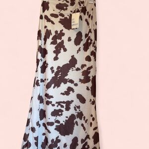 See You Monday Brown and White Maxi Skirt